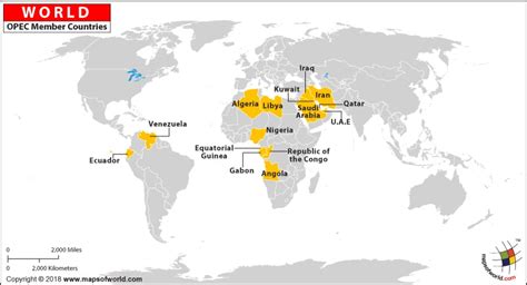 Opec Member Countries Map