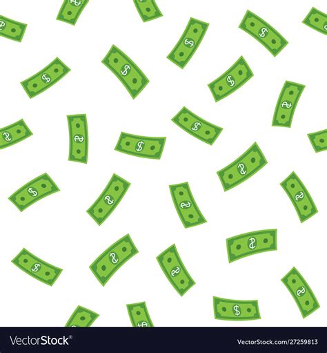 Money rain seamless pattern Royalty Free Vector Image