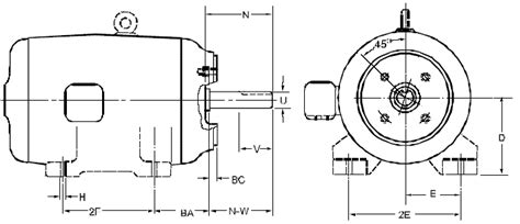 Electric Motor Frame Sizing Chart