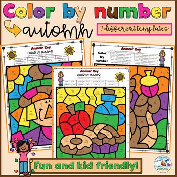 FALL Halloween Math Facts Addition Subtraction Color by Number | TPT