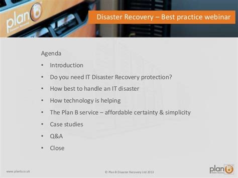 Disaster Recovery best practices