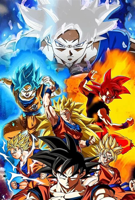 Evolution of Goku Poster | Super Saiyan God Ultra Instinct | DBZ | NEW USA | eBay