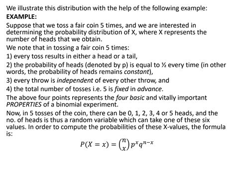 SOLUTION: Discrete probability distribution binomial distribution with examples lec 10 - Studypool