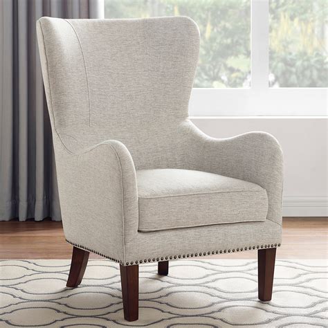 Serta Wingback Accent Arm Chair, 225 lbs, Beige Fabric Upholstery - Walmart.com - Walmart.com