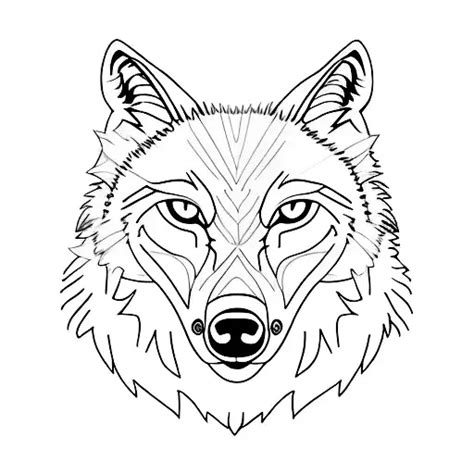 Minimalist "A Wolf With Blue Eyes" Tattoo Idea - BlackInk AI