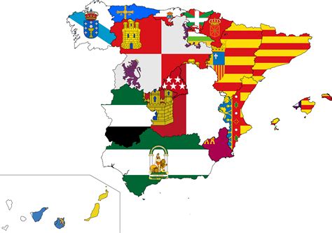 Spain Map Flag Subdivisional Flag Maps Sub National F - vrogue.co