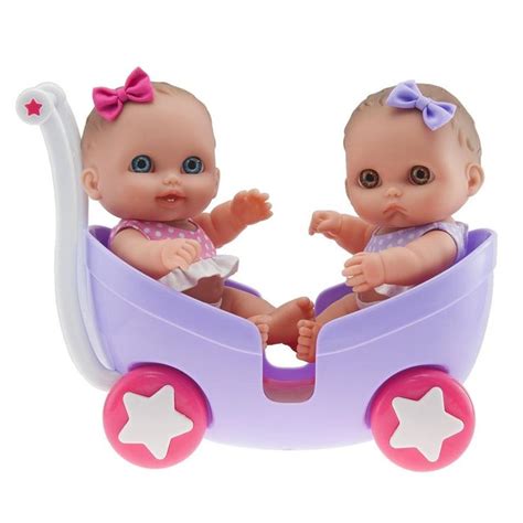 Lil' Cutesies Twin Baby Dolls with Stroller | Twin dolls, Baby alive ...