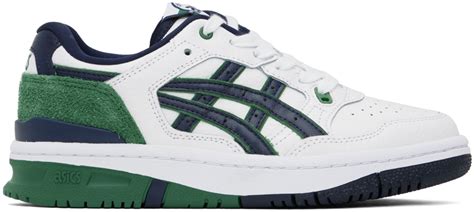 Asics: White & Green EX89 Sneakers | SSENSE