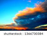 Image of Sunset sky with orange tinted clouds | Freebie.Photography