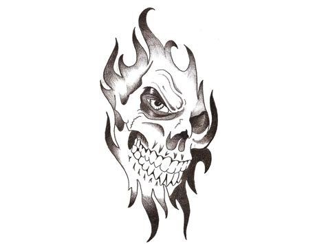 skull tattoo png - Clip Art Library