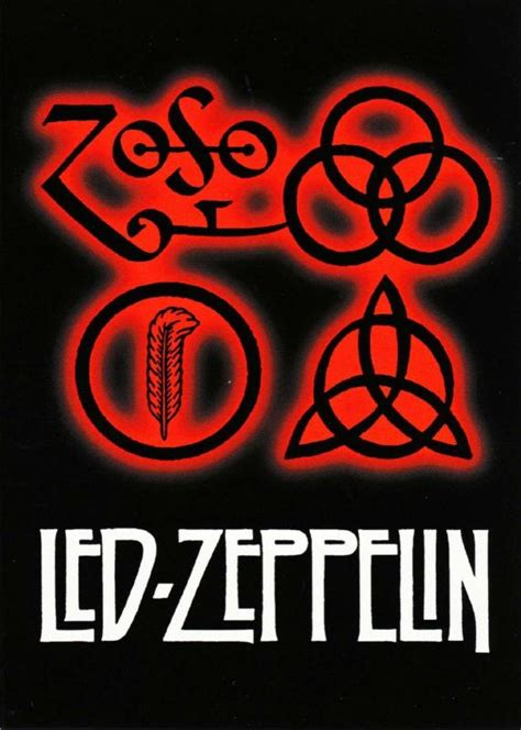 Led Zeppelin IV Cover Symbols Emblems Sigils Modern Postcard | Topics - People - Other ...