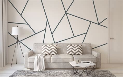 Black Lines Wall Decals, Decorative Vinyl Black Lines, Geometric Lines, Minimal Wall Decals ...