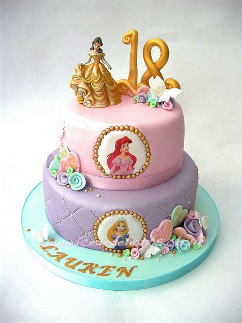 Disney Princesses Cake Rapunzel, Aerial and Belle Designed by Iced ...