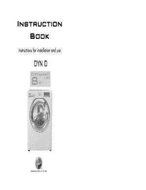 Hoover Washing Machine Symbols - Fill Online, Printable, Fillable ...