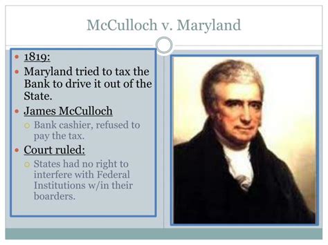 Mcculloch V Maryland Summary And Facts