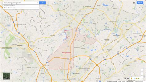 Sandy Springs, Georgia Map