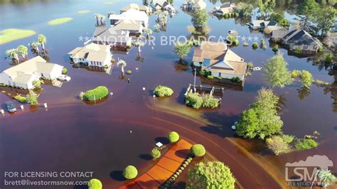 9-23-2018 Longs, SC Historic Flooding with hundreds of homes under water Waccamaw River crest ...