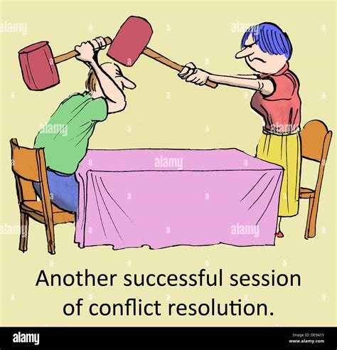Another successful session of conflict resolution Stock Photo - Alamy