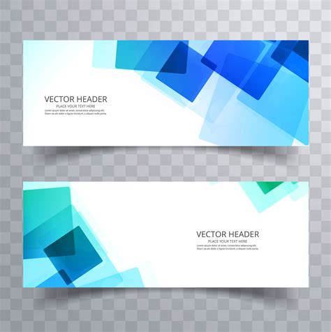 Abstract colorful polygon blue header set design 257540 Vector Art at Vecteezy