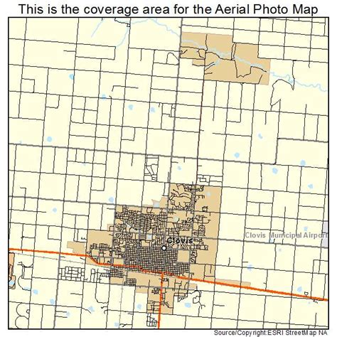 Aerial Photography Map of Clovis, NM New Mexico