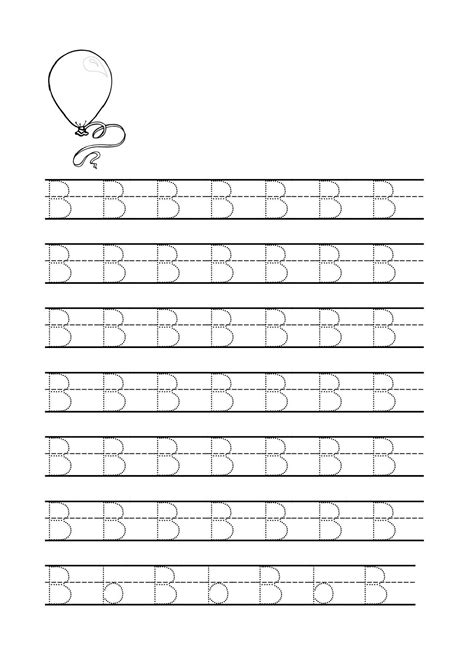 Letter B tracing worksheets for preschool | Coloring Pages ...