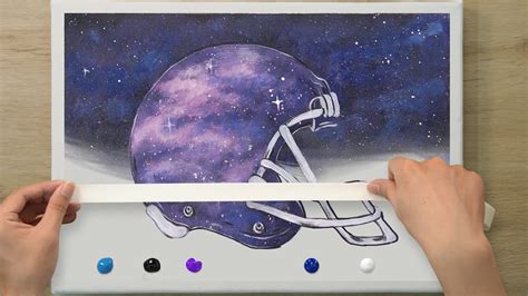 How To Paint AMERICAN FOOTBALL - HELMET | Acrylic Painting - YouTube