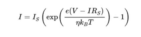 Solved This is the ideal diode equation with series | Chegg.com