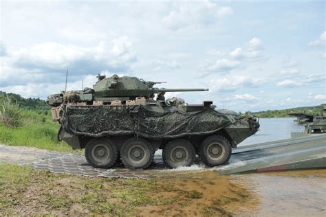 DVIDS - Images - Dragoon Stryker uploads to move across Neman River ...