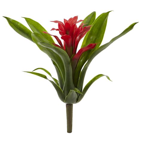 Nearly Natural 10 in. Bromeliad Artificial Flower Stem (Set of 6)-2237 ...