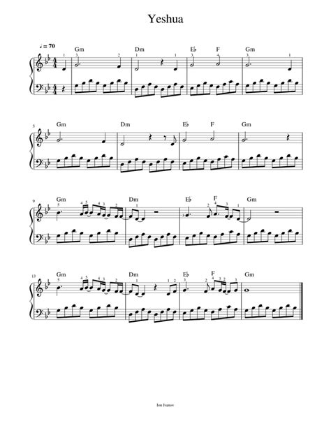 Yeshua Sheet music for Piano (Solo) | Musescore.com