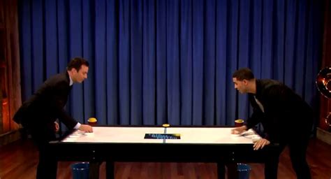 Jimmy Fallon Plays Beer Hockey With Drake + Full Interview | HipHop-N-More