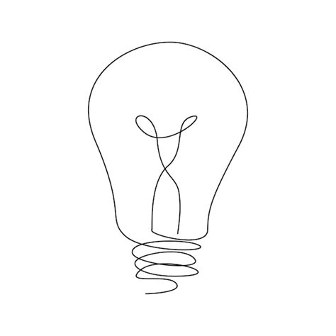 Premium Vector | Light bulb line art icon design