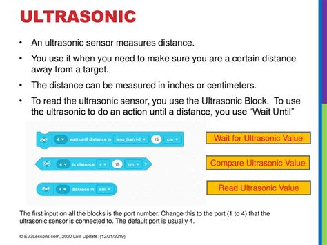 EV3 Classroom: Ultrasonic Sensor - ppt download