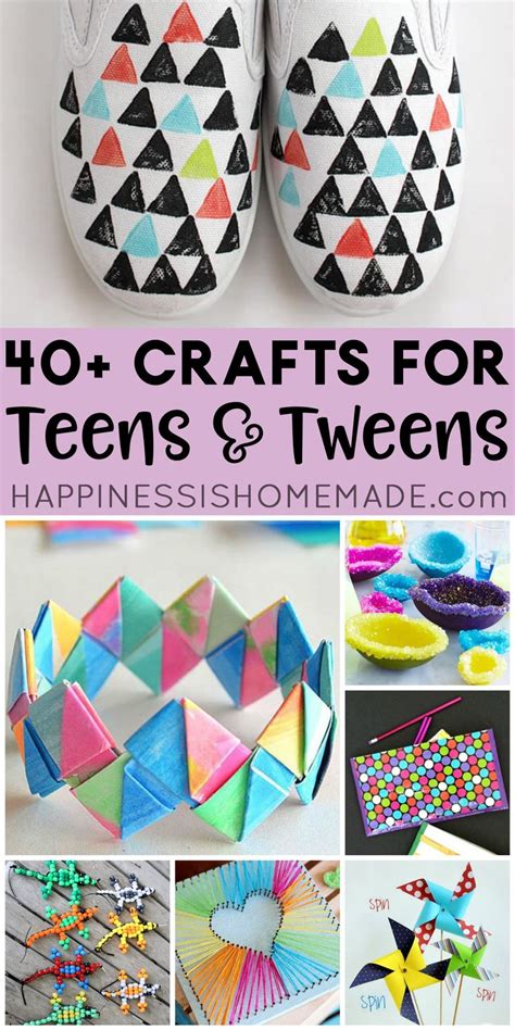 40 Easy Crafts for Teens & Tweens - Happiness is Homemade in 2021 ...