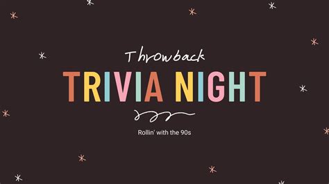 Pink Cute Chic Vintage 90s Virtual Trivia Quiz Presentations ...