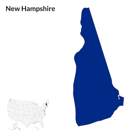Premium Vector | New Hampshire Map USA map