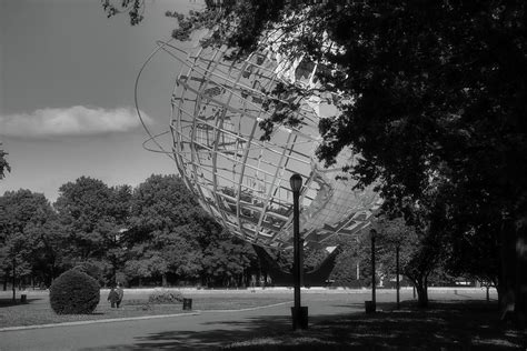 Flushing Meadows Queens NY site of 1964 Worlds Fair Black Whtie Photograph by Chuck Kuhn - Fine ...