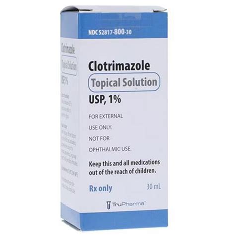 Clotrimazole Topical Solution 1% 30mL Bottle by Trupharma (RX ...