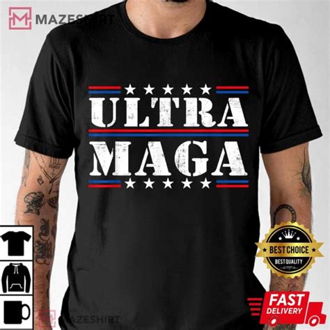 Funny Ultra Maga Vintage American Flag T-Shirt - Mazeshirt