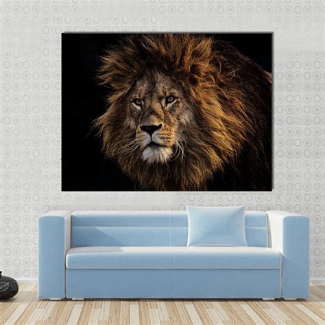 Majestic Male Lion 1, 2, 3, 4 & 5 Piece Animal Canvas Wall Art Decor P ...