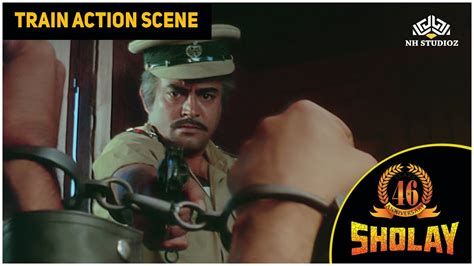 Sholay Train Action Scene | Amitabh, Dharmendra, Sanjeev Kumar | NH Studioz | HD - YouTube