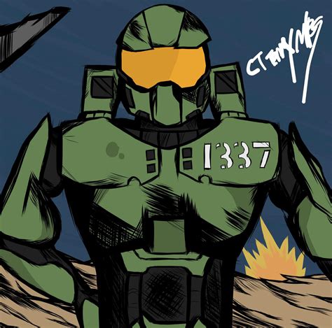 Spartan 1337 From Halo Legends Drawing | Art Amino