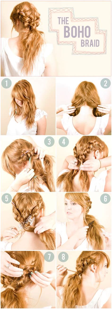 Pretty Boho Style Braids Tutorials - Pretty Designs