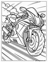 Motorcycle  Coloring Bunch sketch template
