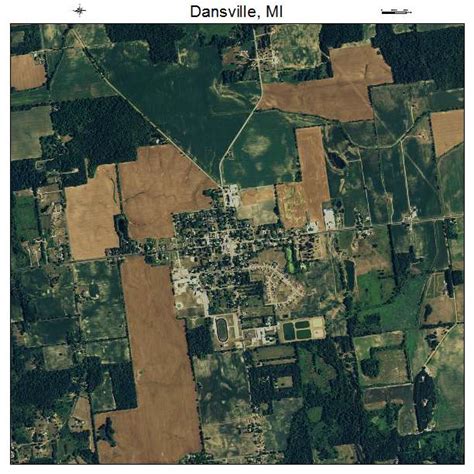 Aerial Photography Map of Dansville, MI Michigan