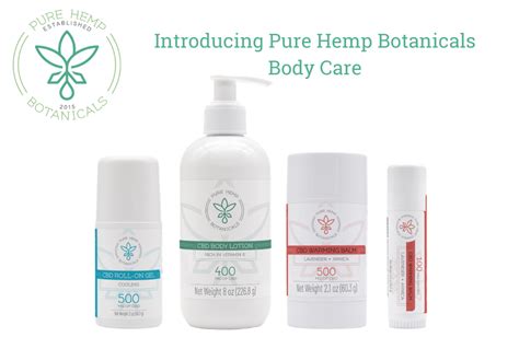 Introducing Pure Hemp Botanicals CBD Body Care - Pure Hemp Botanicals