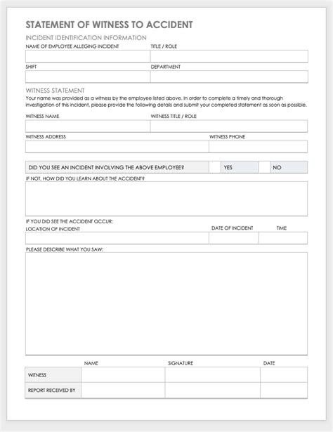 Free Workplace Accident Report Templates | Smartsheet