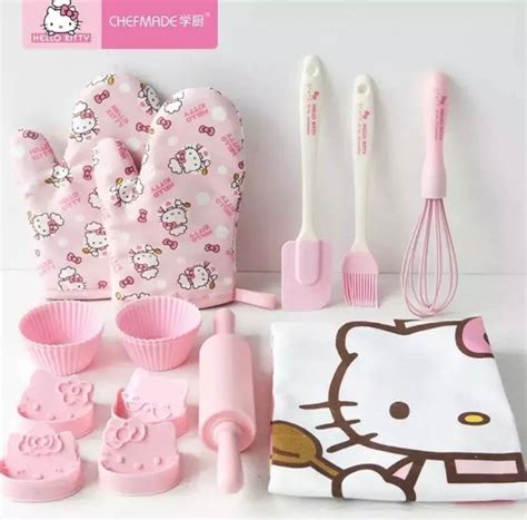 CHEFMADE Pink Hello Kitty Children Kids Cooking Set 8 pieces – Accessory Lane