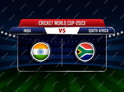 Premium Vector | India vs South Africa cricket world cup 2023