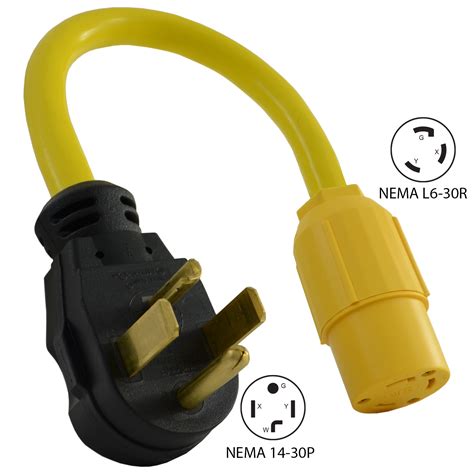 Electrical Equipment & Supplies NEMA 6-20P to L6-30R Adapter Cord Iron Box # IBX-5903 20A/250V ...